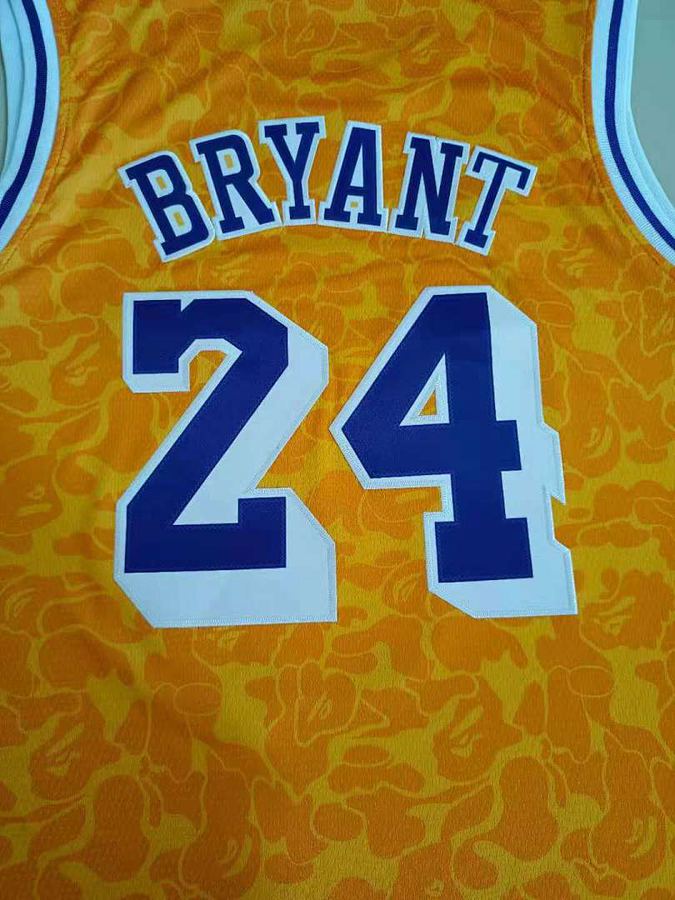 Lakers Kobe Bryant Yellow Jersey