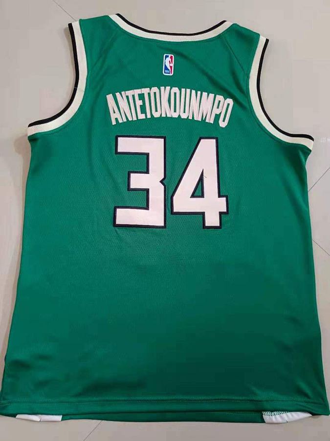 Bucks Giannis Antetokounmpo Green City Edition Jersey