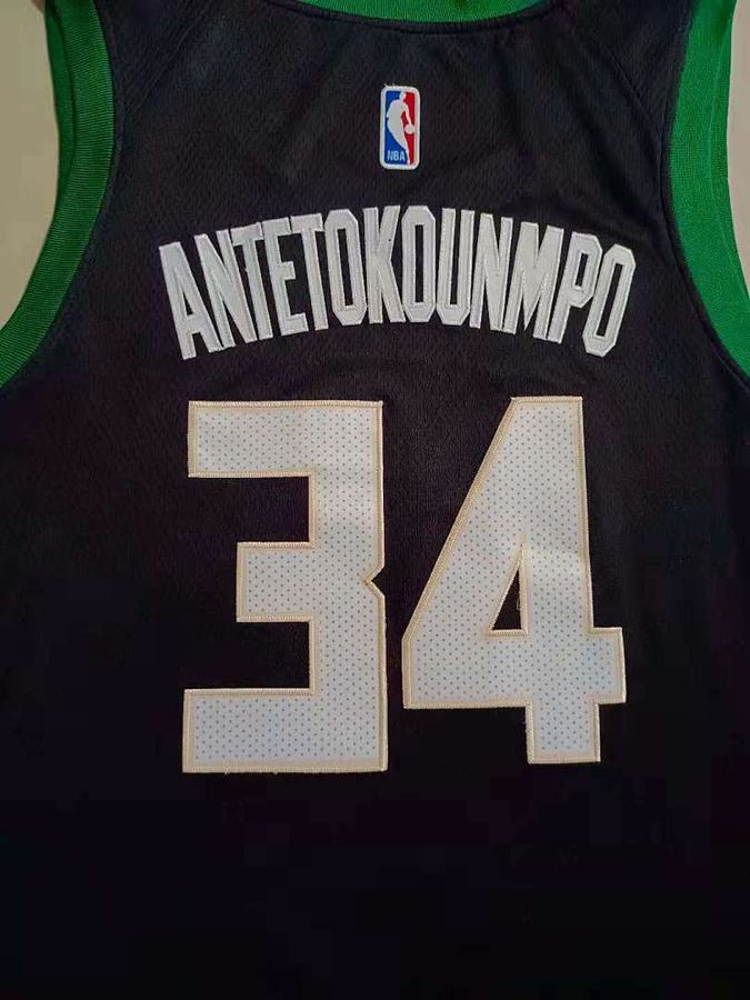 Bucks Giannis Antetokounmpo Black Jersey