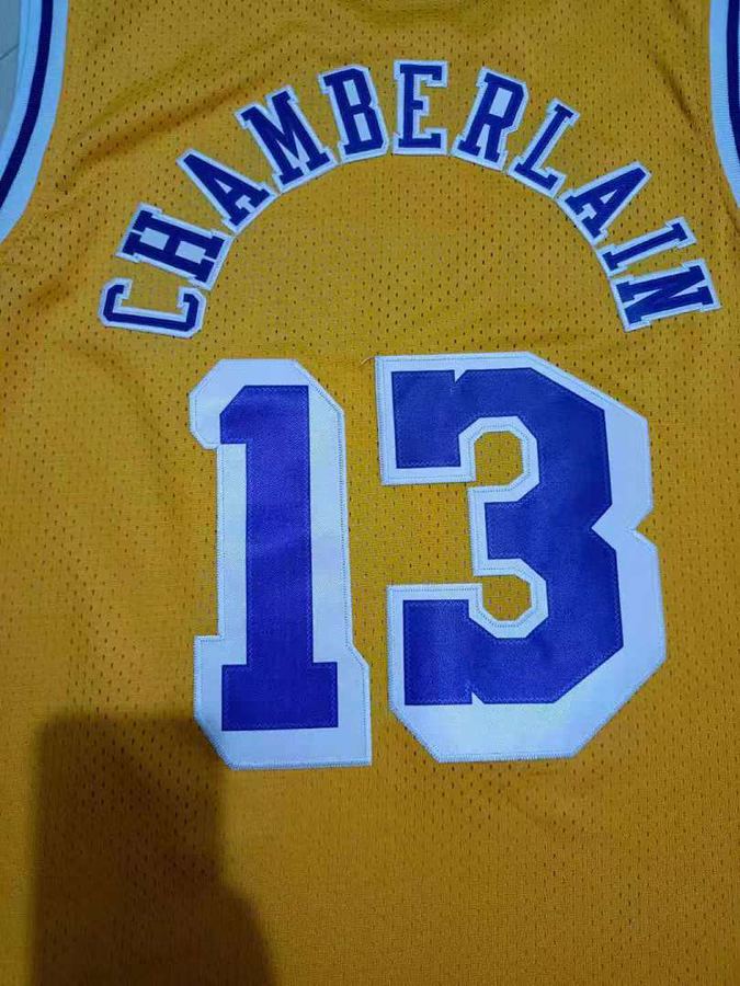 Lakers #13 Yellow Retro Jersey