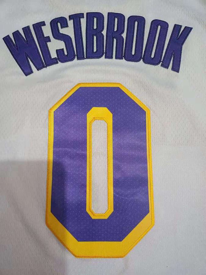 Lakers #0 White Jersey