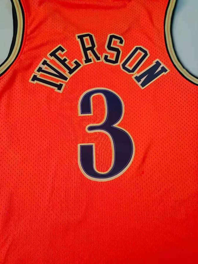 76ers Allen Iverson Red Retro Jersey