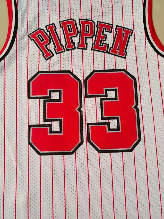 Bulls #33 White Retro Jersey