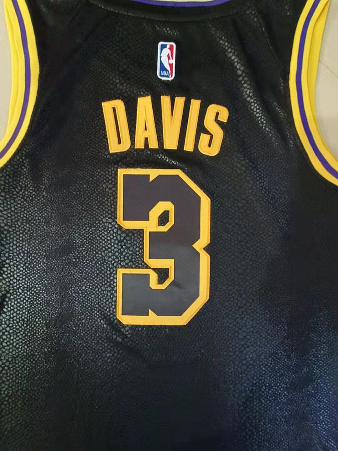 Lakers #3 Black Nike Jersey
