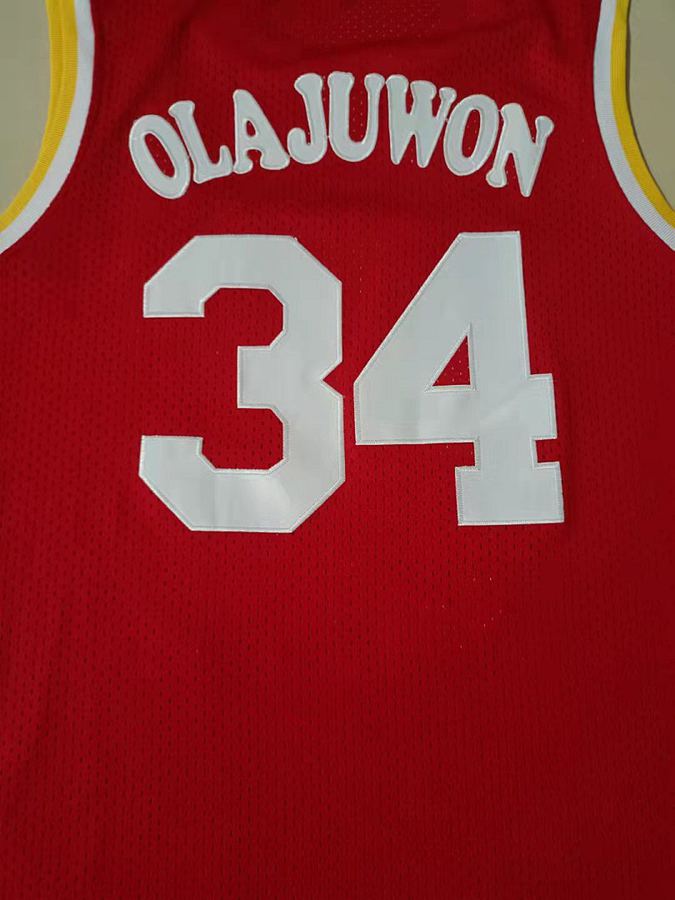 Rockets #34 Red Retro Jersey