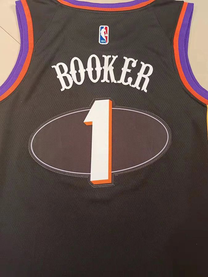 Suns #1 Devin Booker Black Nike Jersey