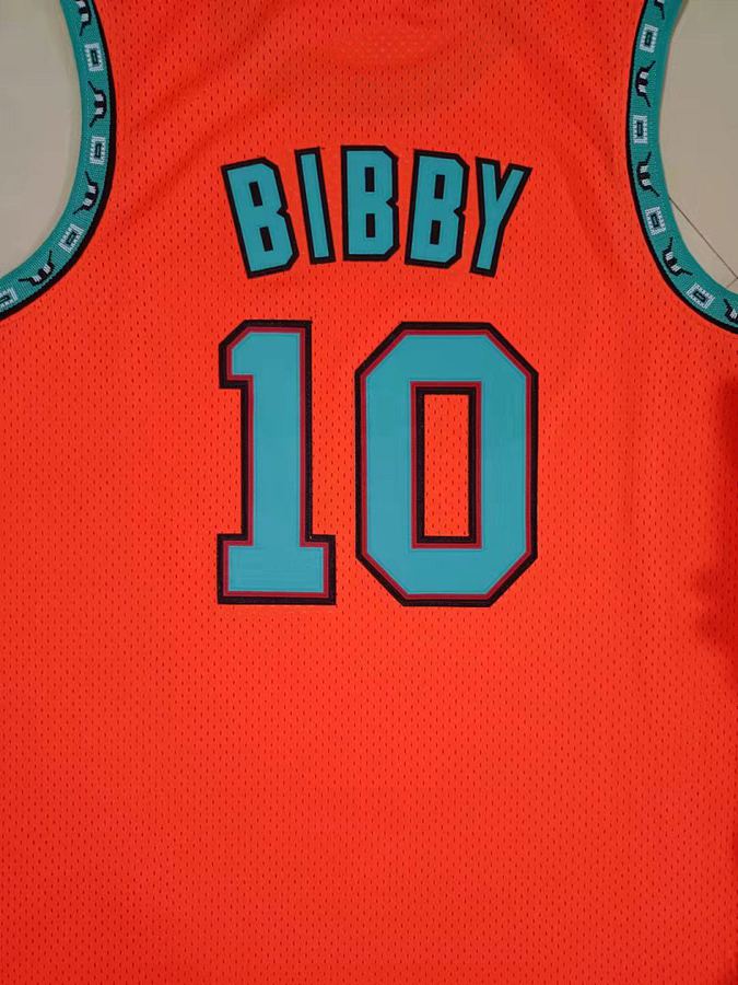 Grizzlies #10 Mike Bibby Orange Retro Jersey