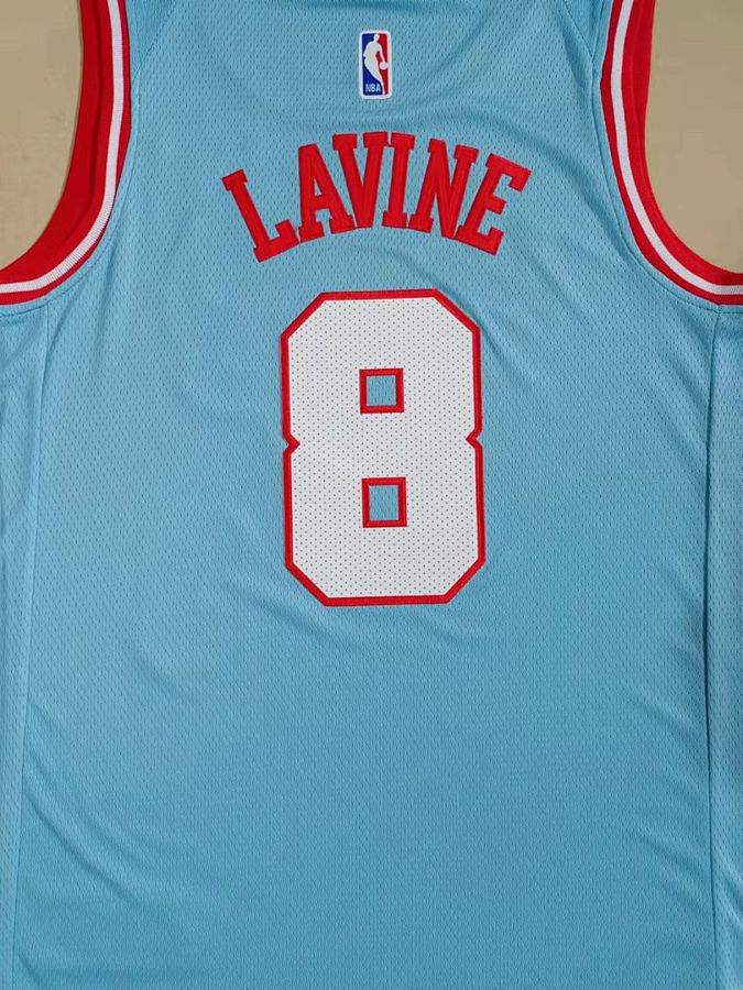 Bulls #8 Light Blue Nike Jersey
