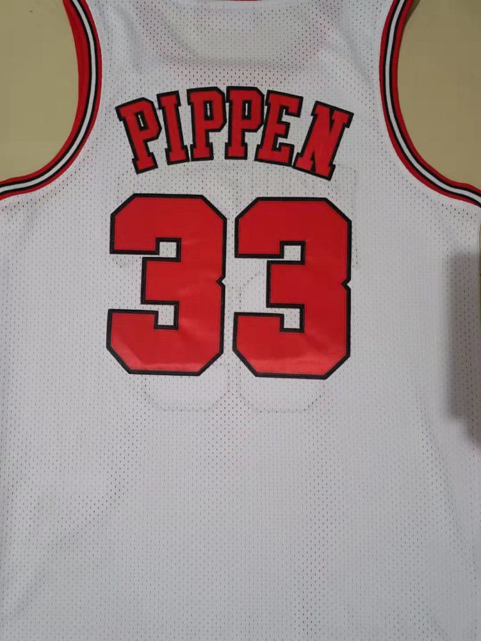Bulls #33 White Retro Jersey