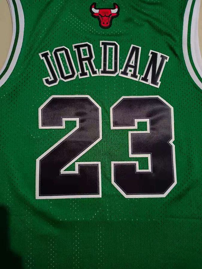 Bulls #23 Green Retro Jersey