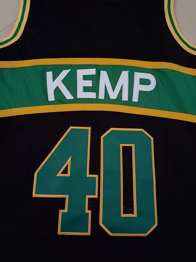 SuperSonics #40 Black Retro Jersey