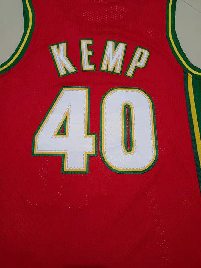 SuperSonics #40 Red Retro Jersey