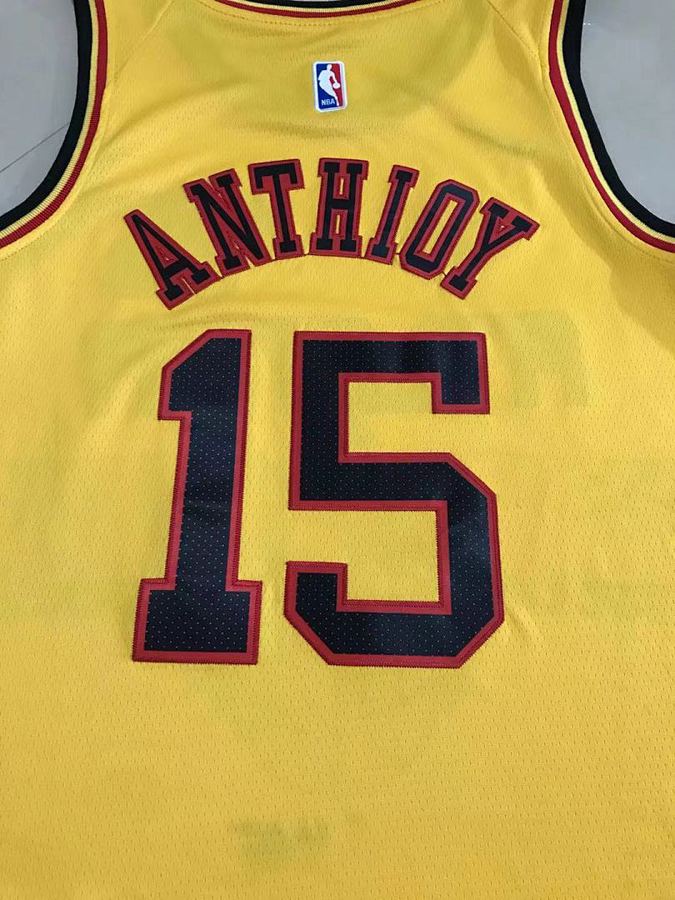 Hawks #15 Trae Young Yellow Nike Jersey