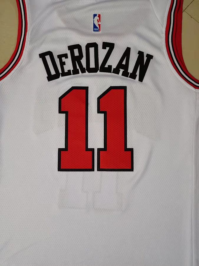 Bulls #11 DeMar DeRozan White Nike Jersey