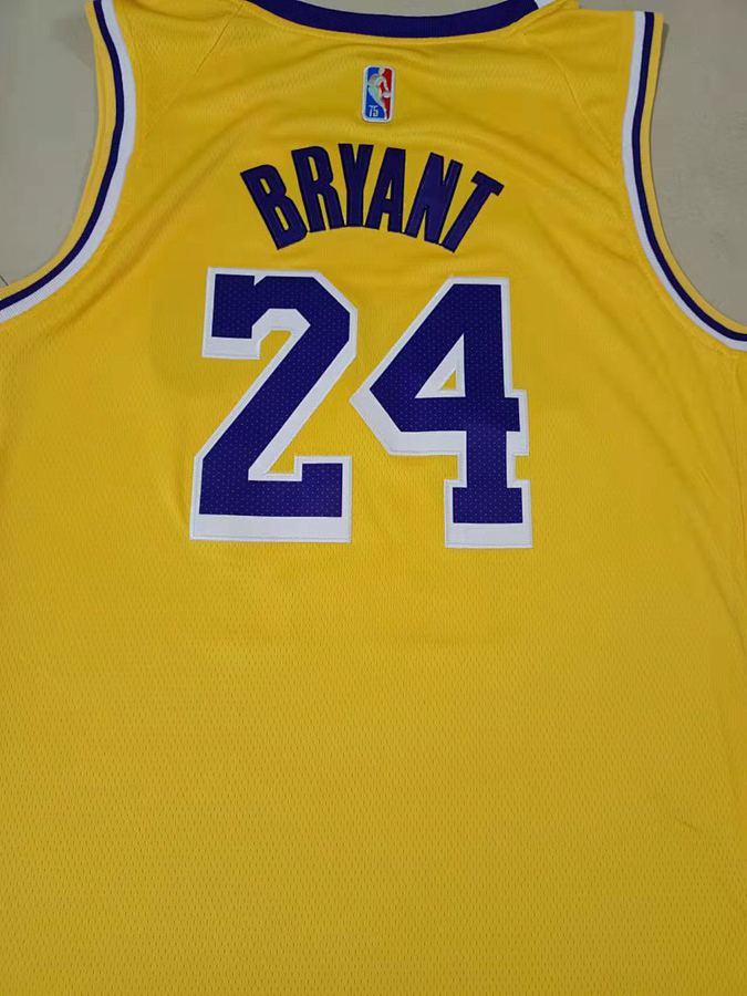 Lakers #24 Kobe Bryant Yellow 75th Anniversary Nike Jersey