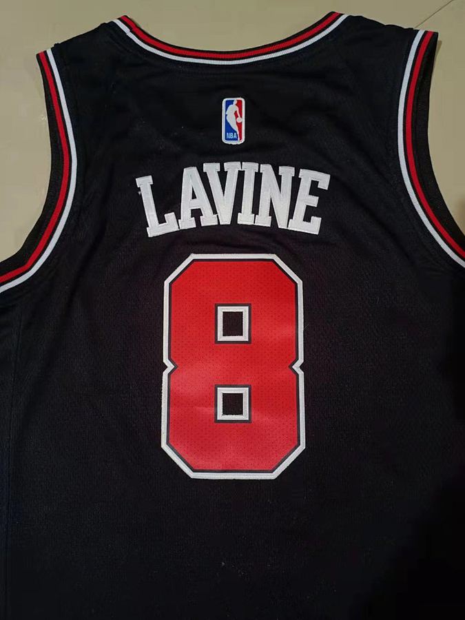Bulls #8 Zach LaVine Black Nike Jersey