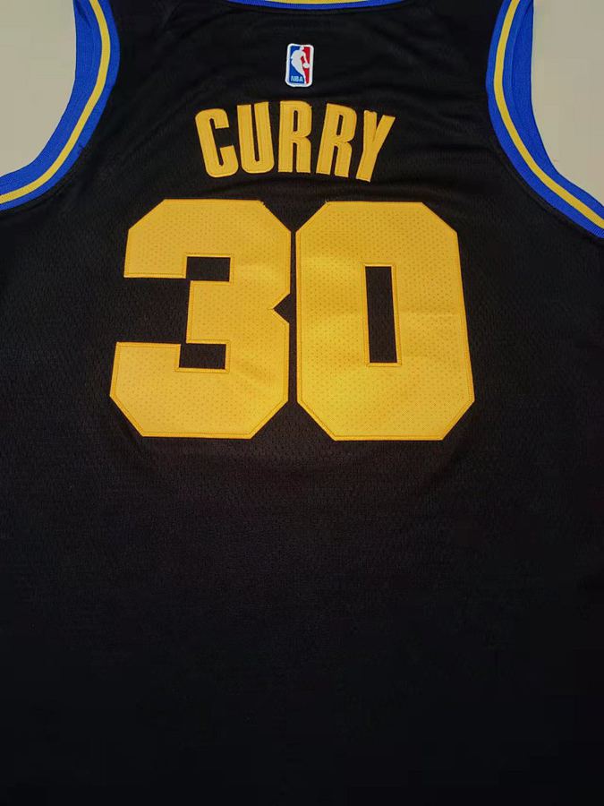 Warriors #30 Stephen Curry Black Jersey