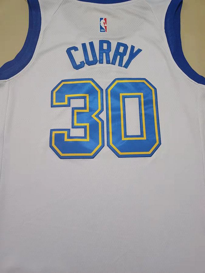 Warriors #30 Stephen Curry White City Edition Jersey