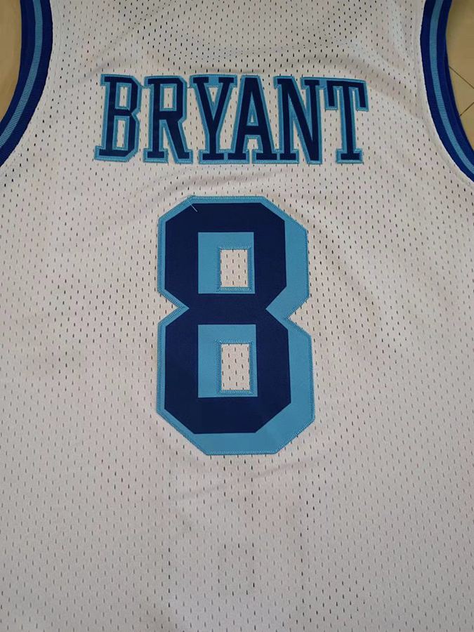 Lakers #8 White Retro Jersey