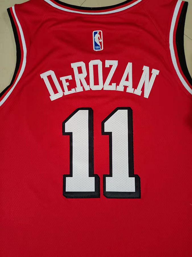 Bulls #11 DeMar DeRozan Red Jersey