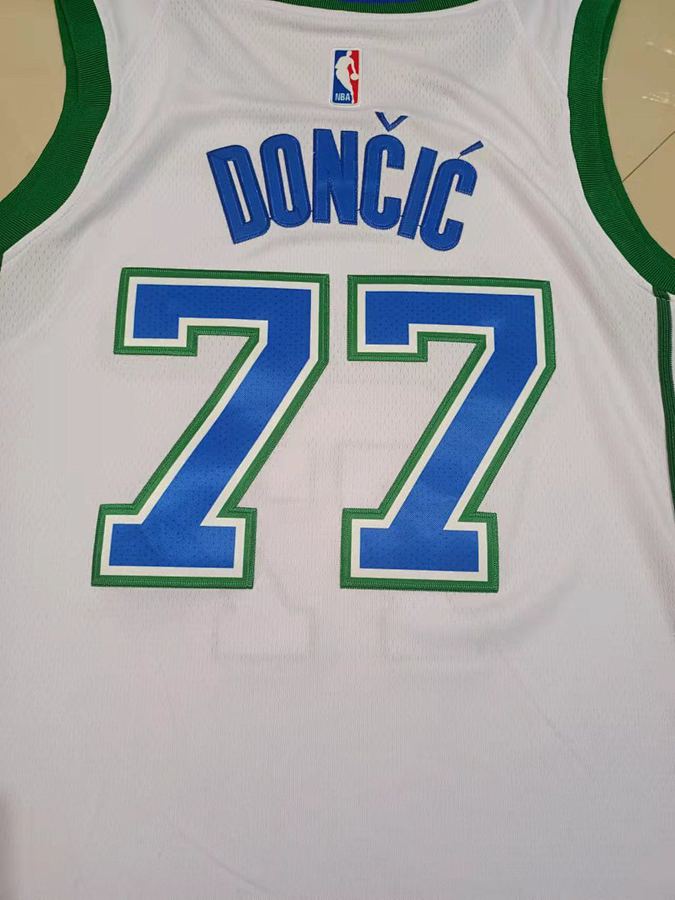 Mavericks #77 Luka Doncic White Nike Jersey