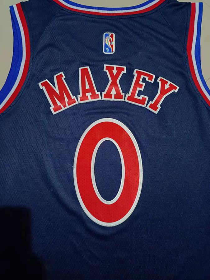 76ers #0 Navy Blue Diamond Nike Jersey