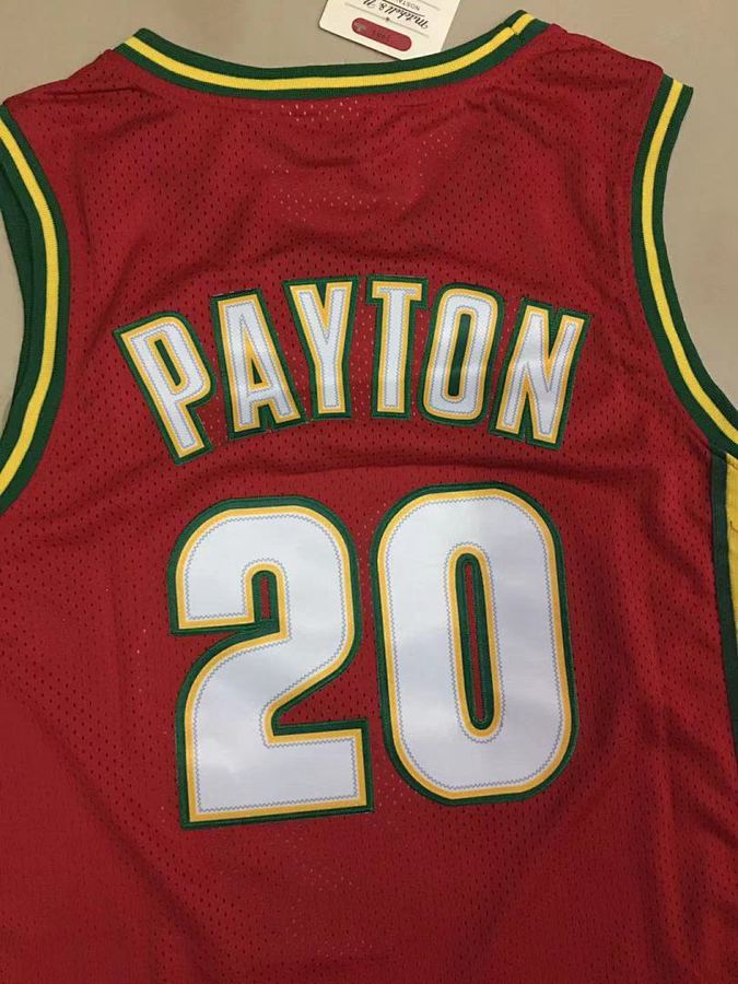 SuperSonics #20 Red Retro Jersey