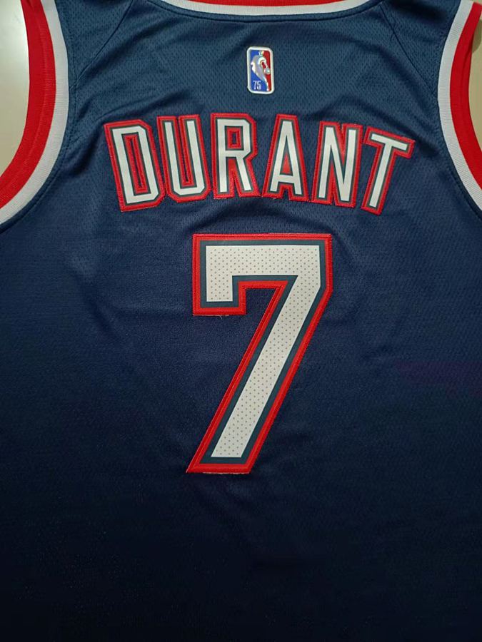 Kevin Durant #7 Navy Blue 75th Anniversary City Edition Diamond Jersey