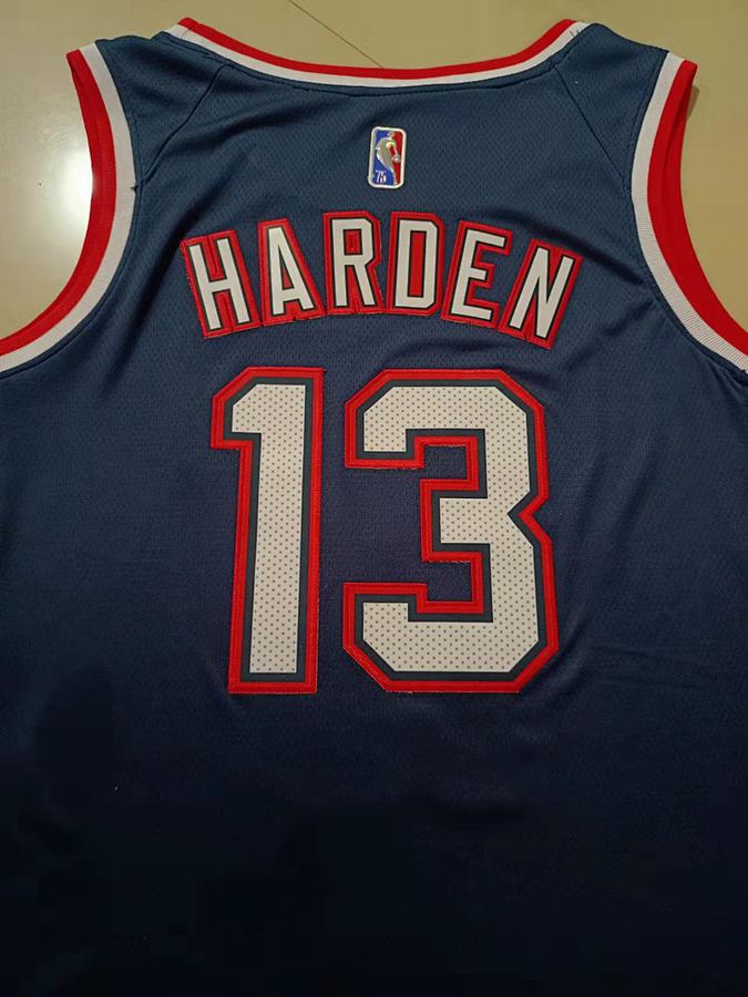 James Harden #13 Navy Blue 75th Anniversary City Edition Diamond Jersey
