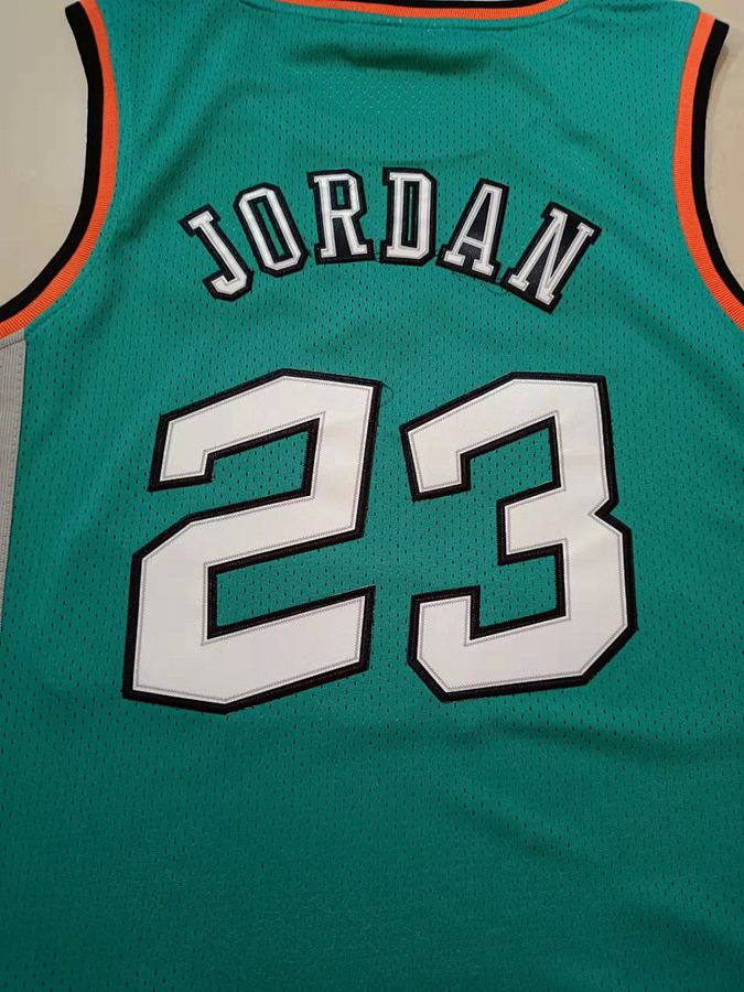 All-Star #23 Michael Jordan Green All-Star Retro Jersey