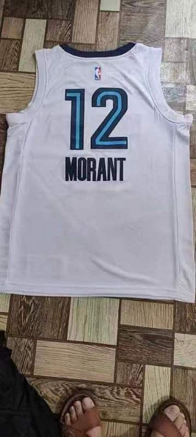 Grizzlies #12 Ja Morant White Nike Jersey