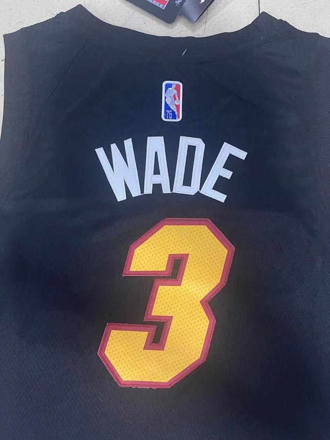 Heat #3 Black Diamond Nike Jersey