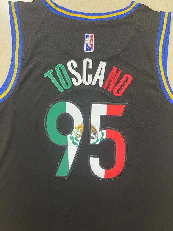 Warriors #95 Black City Edition Diamond Nike Jersey