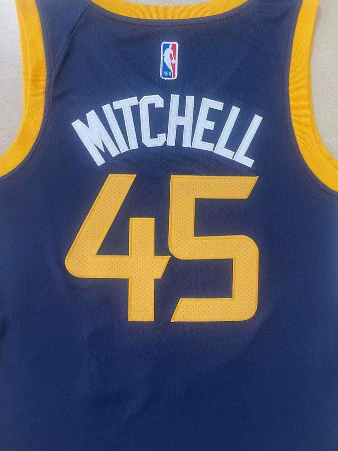 Jazz #45 Navy Blue Nike Jersey