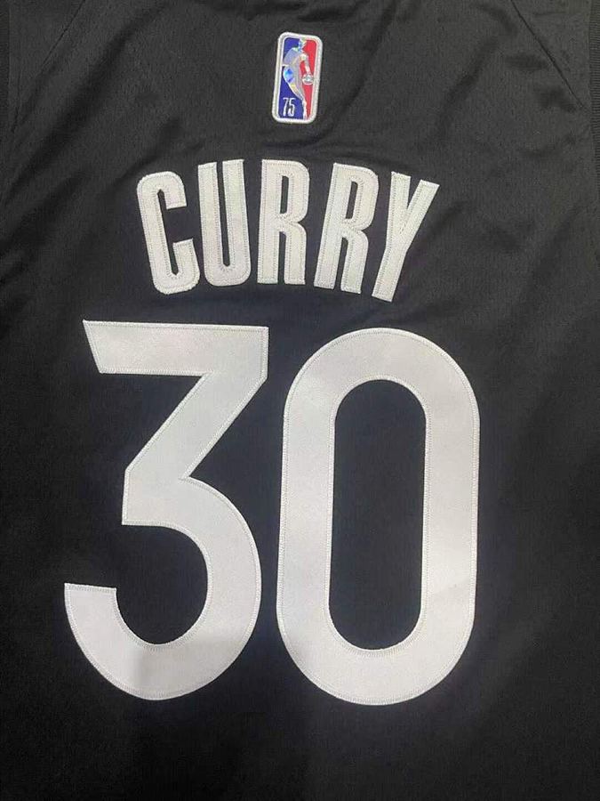 Warriors #30 Black Diamond Nike Jersey