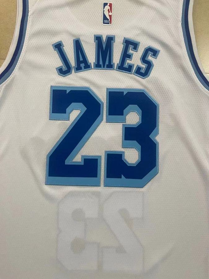 Lakers #23 White Nike Jersey