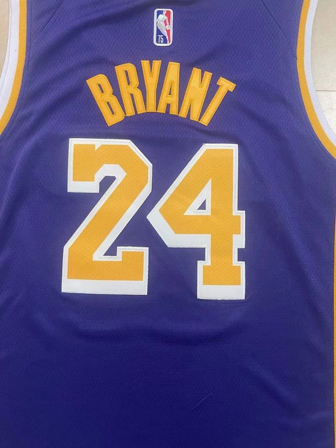Lakers #24 Michael Jordan Purple Diamond Jersey