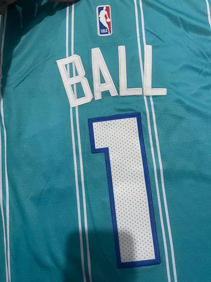 Hornets #1 Michael Jordan Blue Jersey