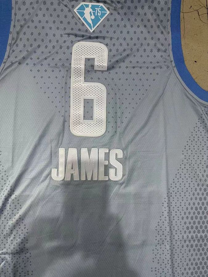 All-Star #6 LeBron James Gray All-Star Jersey