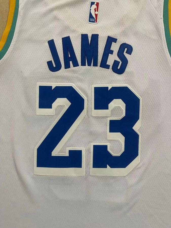 Lakers #23 White Nike Jersey