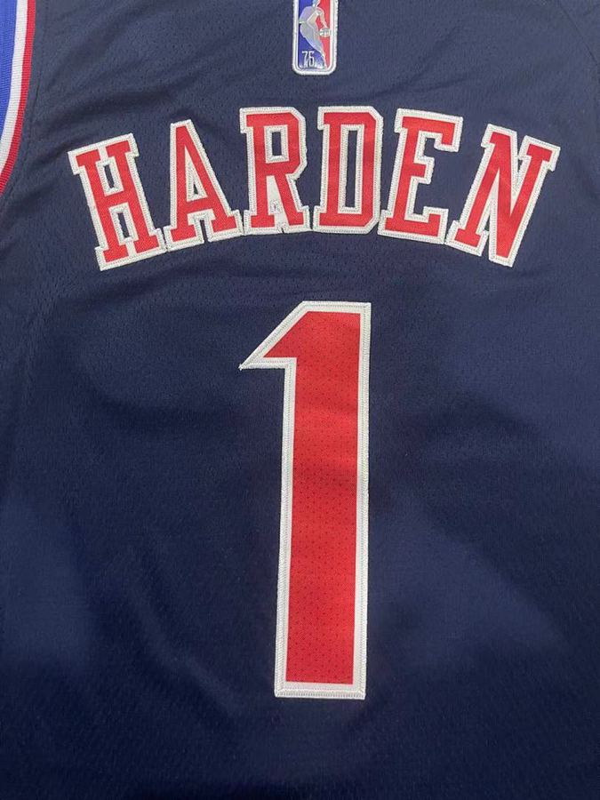 76ers #1 Navy Blue 75th Anniversary City Edition Nike Jersey