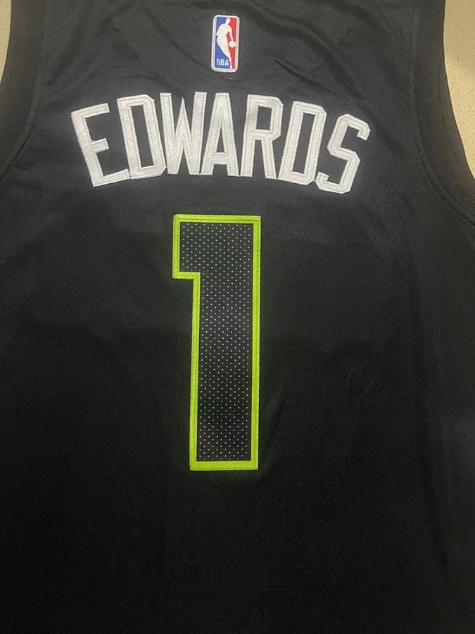 Timberwolves #1 Michael Jordan Black Jersey