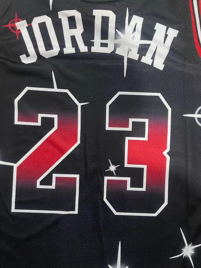 Bulls #23 Black Retro Jersey