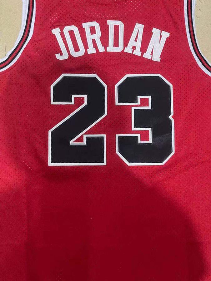 Bulls #23 Red Nike Retro Jersey
