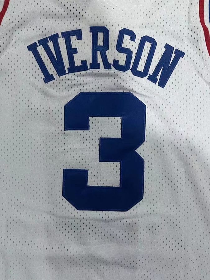 All-Star #3 Allen Iverson White All-Star Retro Kids Jersey