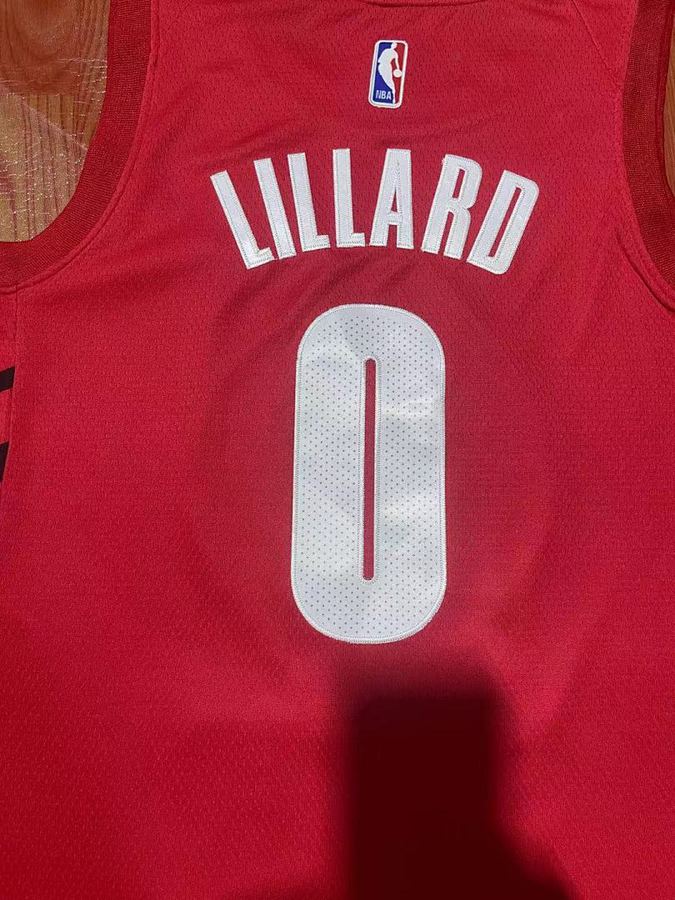 Trail Blazers #0 Damian Lillard Red Jersey