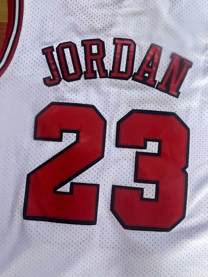 Bulls #23 White Retro Jersey