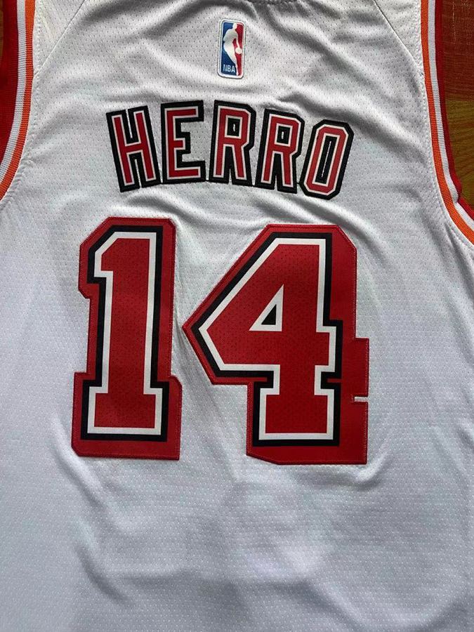 Heat #14 White Nike Jersey