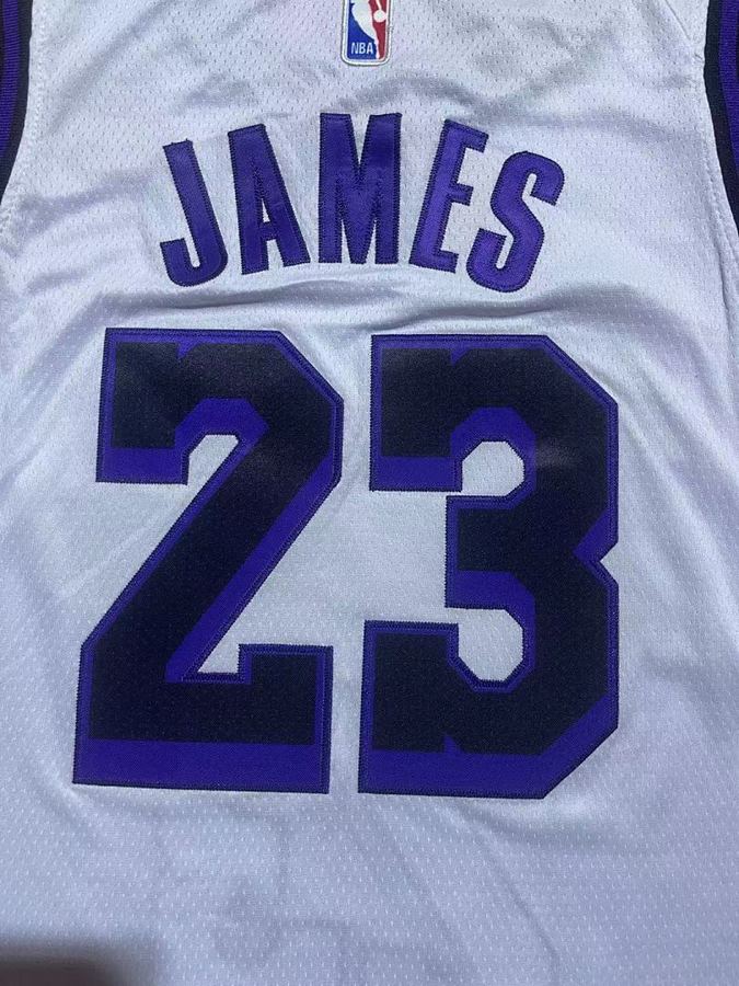 Lakers #23 White Nike Jersey