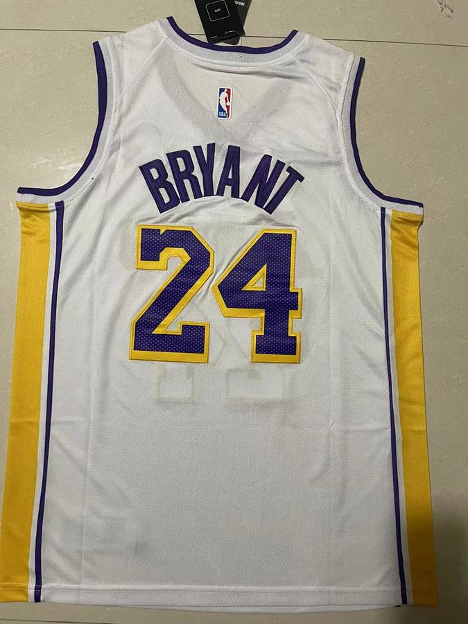 Lakers #24 White Nike Jersey